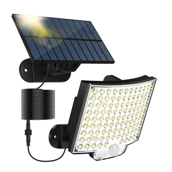 Luz Solar 106 LED Exteriores Impermeable Sensor Movimiento Reflector Control Remoto