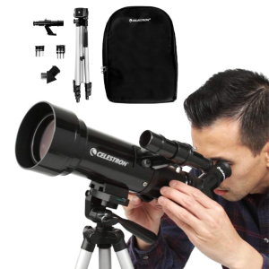 Celestron Telescopio Refractor Portátil Travel Scope 70 Mm Color Negro