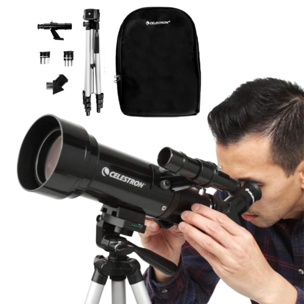 Celestron Telescopio Refractor Portátil Travel Scope 70 Mm Color Negro
