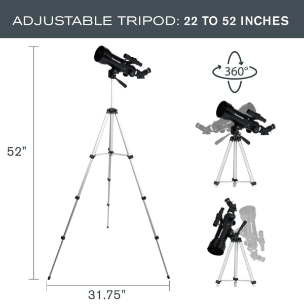 Celestron Telescopio Refractor Portátil Travel Scope 70 Mm Color Negro