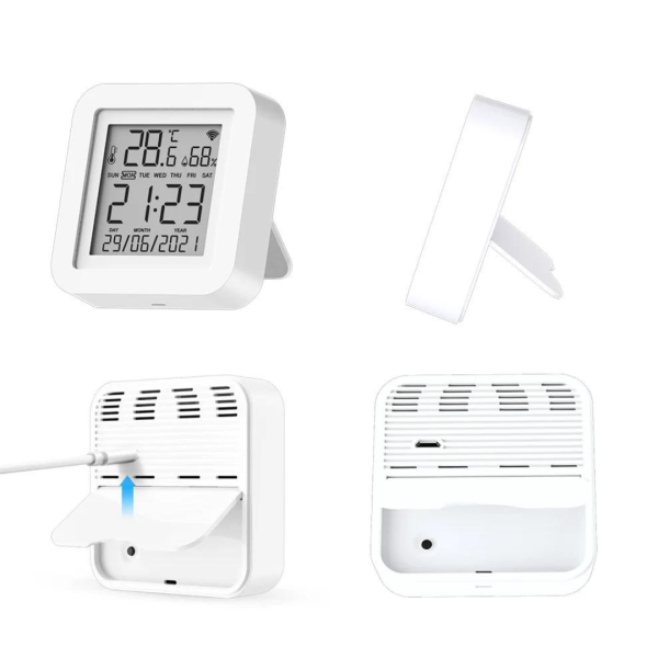 Sensor Temperatura Humedad Termohigrometro WiFi Tuya Automatización Alexa Google Home