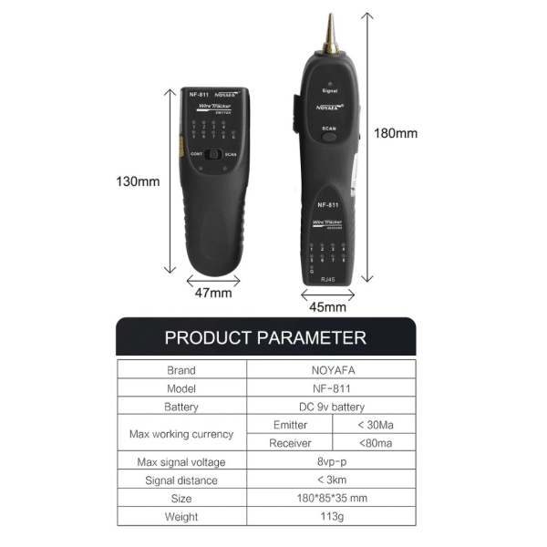Seguidor De Tonos Y Probador Redes Lan Tester Tracker Nf-811