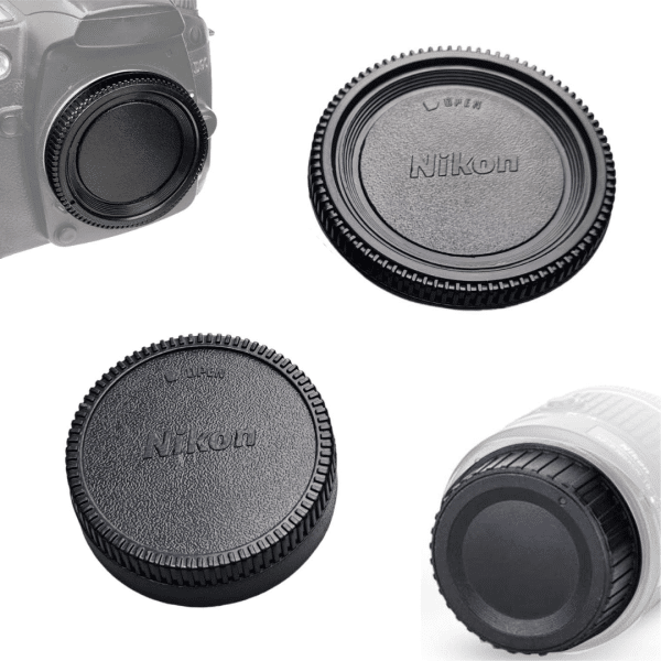 Tapa Frontal y Tapa Trasera de Lente para Nikon D7500 D7200 D7100 D7000 D5600 D5300 D5200 D5100 D3500 D3400 D3300 D3200 D3100 D850 D810 D800 D750 D600 D90 D80