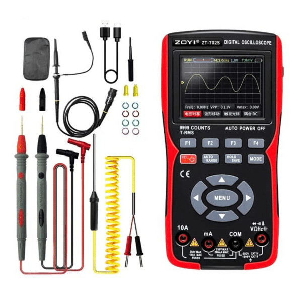 Multimetro con Osciloscopio Doble Canal ZT-702S Multifunción Generador de Señal
