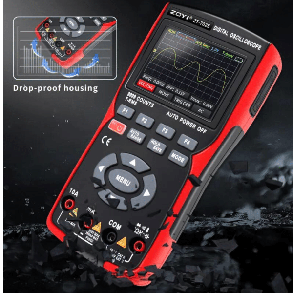 Multimetro con Osciloscopio Doble Canal ZT-702S Multifunción Generador de Señal