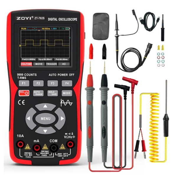 Multimetro con Osciloscopio Doble Canal ZT-702S Multifunción Generador de Señal