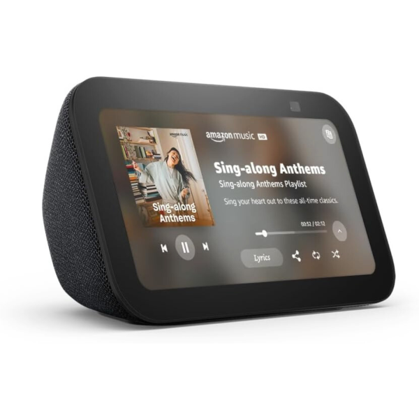 Amazon Echo Show 5 3ra Generación Lanzamiento 2023 Pantalla Inteligente con el Doble de Graves y un Sonido más Claro Carbón