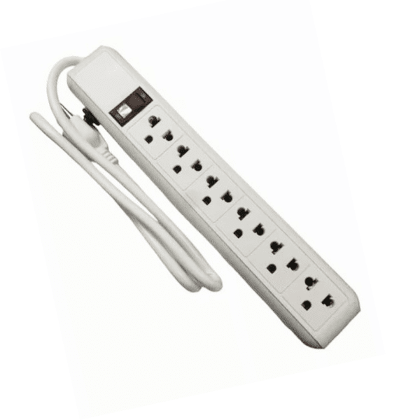 Supresor de Picos Unno Regleta Electrica Protector Voltaje Corta Pico 6 Tomas 1875W