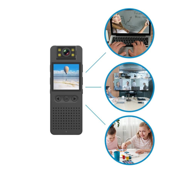 Mini Cámara de Visión Nocturna Infrarroja WIFI Pantalla LED Bodycam