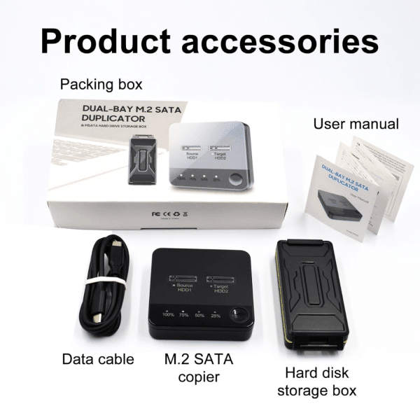 Duplicador Clonador De Disco M.2 Sata Dual B-KEY B&M-KEY Lector de Disco SSD