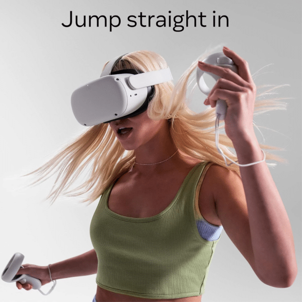 Visor de Realidad Virtual Oculus Meta Quest 2 Todo en Uno con 128 GB
