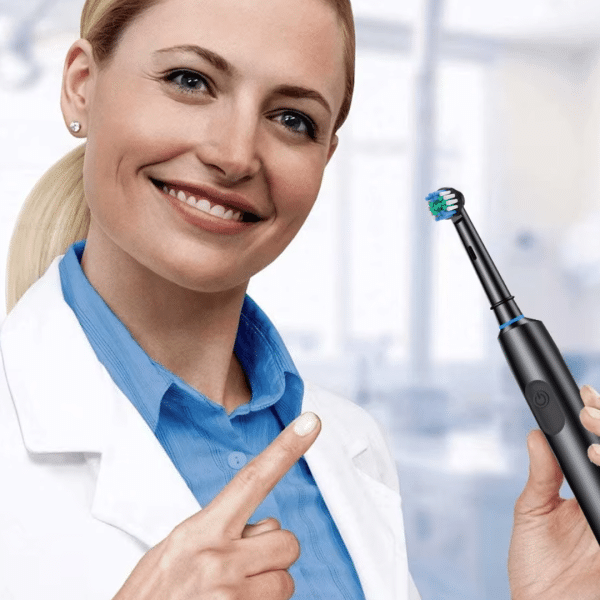 Cepillo de Dientes Eléctrico Inteligente Recargable Giratorio 6x Limpieza Profunda Blanqueamiento Dental Bursh con 8 Cabezales