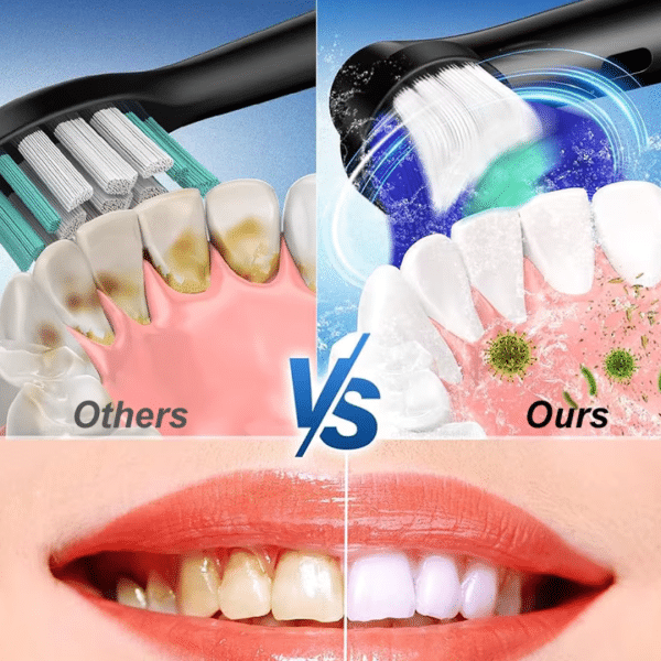 Cepillo de Dientes Eléctrico Inteligente Recargable Giratorio 6x Limpieza Profunda Blanqueamiento Dental Bursh con 8 Cabezales