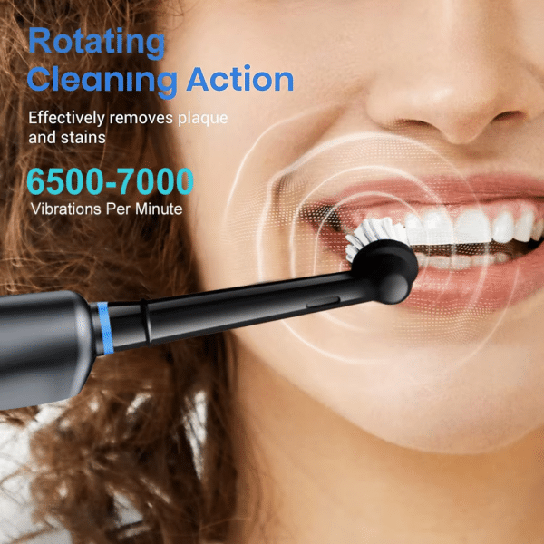 Cepillo de Dientes Eléctrico Inteligente Recargable Giratorio 6x Limpieza Profunda Blanqueamiento Dental Bursh con 8 Cabezales