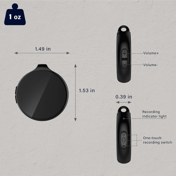 Grabadora De Voz Ultra Pequeña Espia Tipo Colgante 32gb Mini Profesional