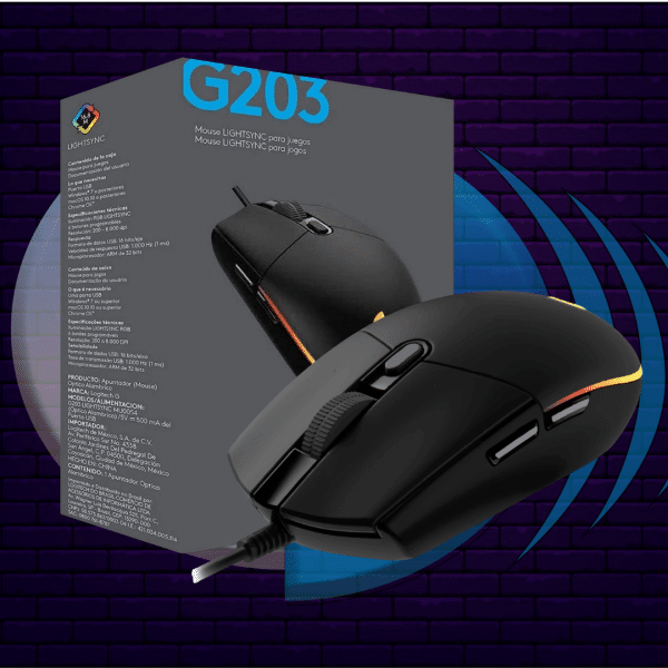Mouse Gamer Logitech G203 Lightsync Rgb 8000 Dpi