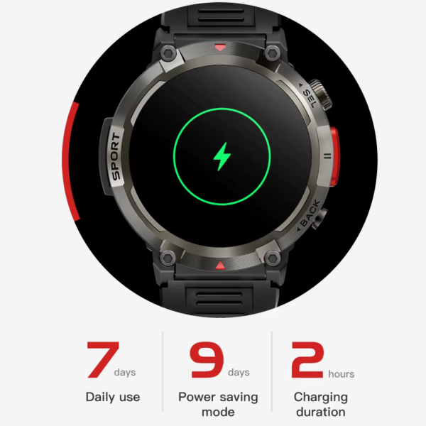 Reloj Inteligente KE3 Bluetooth Llamada Monitor de Salud Deporte Fitness Tracker S100 Smartwatch con Linterna Luz