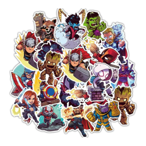 50 Stickers Super Heroe Disney Marvel Laptop Carro Bicicleta