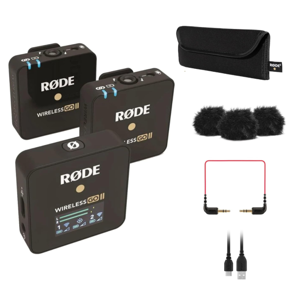 Micrófonos Rode Wireless GO II Condensador Omnidireccional Color Negro
