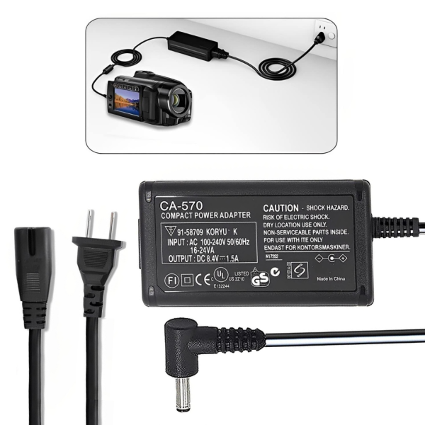 Cargador para Canon Ca-570 Compacto Dc310 Eos 5d Vixia