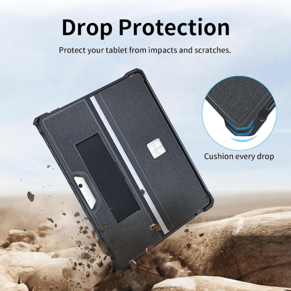 Estuche para Microsoft Surface Pro 8 13" 2021 Material PU + TPU Resistente Correa Mano Cubierta Soporte