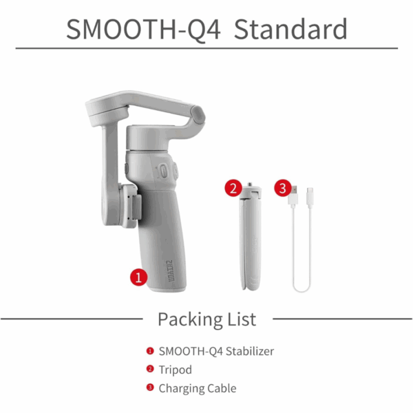Estabilizador Zhiyun Smooth Q4 Celulares de 3 Ejes Plegable Portátil Vlogging YouTube TikTok