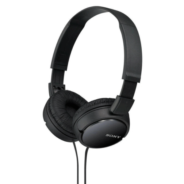 Auriculares Sony MDR-ZX110 serie ZX negros MDRZX110 on-ear alámbricos