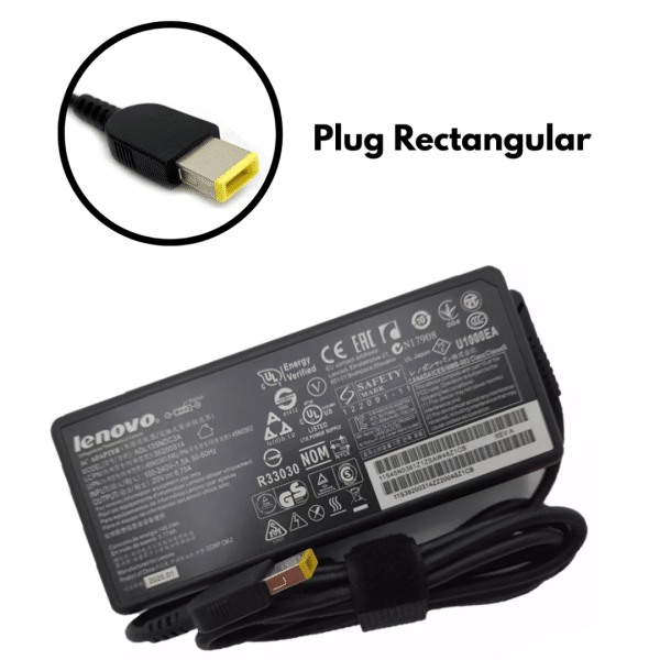 Cargador Adaptador Lenovo 20v 6.75a 135W Plug Rectangular