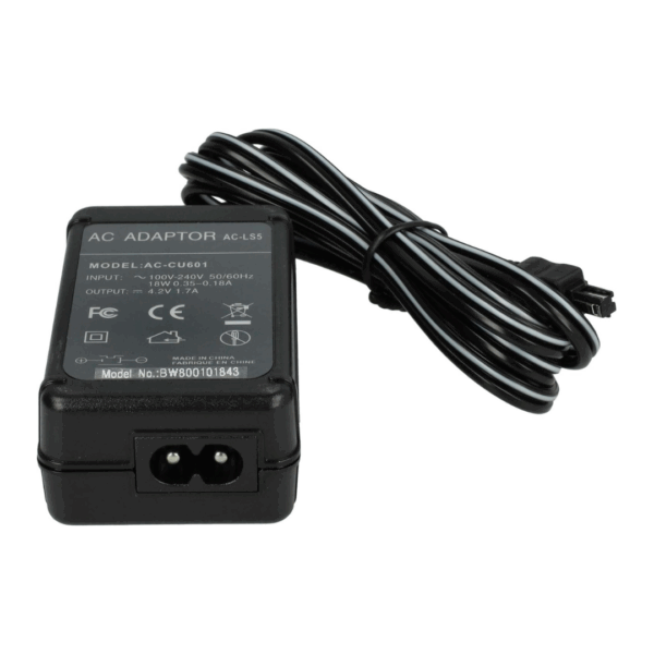 Cargador Adaptador Para Filmadora Sony Cybershot DSC-W120MDT/P, DSC-W125, DSC-W130J DSLR