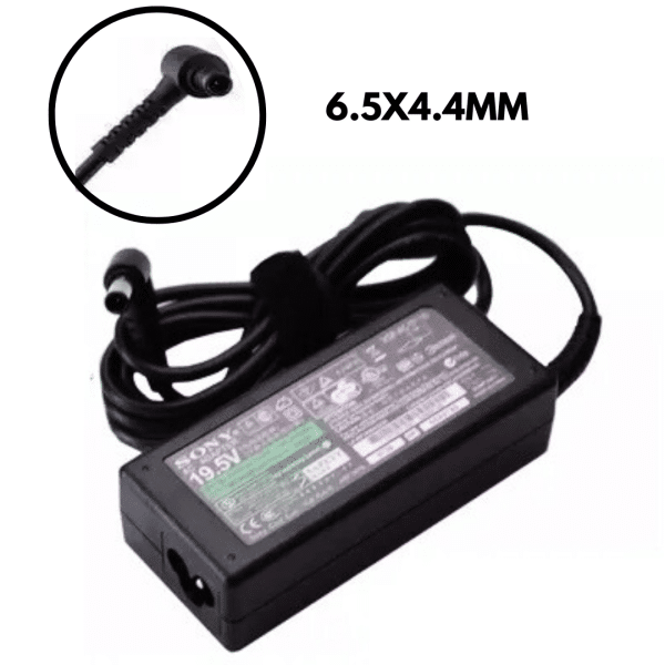 Cargador Sony Laptop 19.5v 3.33a 65W 6.5x4.4mm ADP-65UH A T VGP-AC19V48 AC19V63