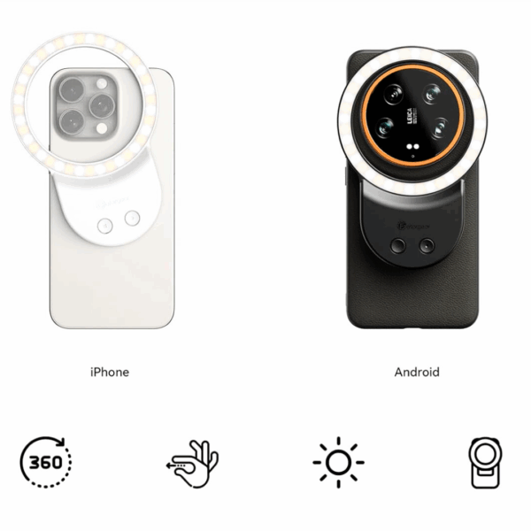 Luz recargable selfie clip de luz para celular con imán brillo ajustable maquillaje TikTok transmisión