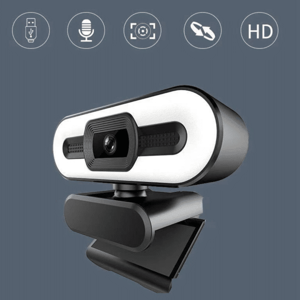 Camara Web Webcam Teletrabajo Pc Laptop Hd 1080p Microfono LED Autofoco