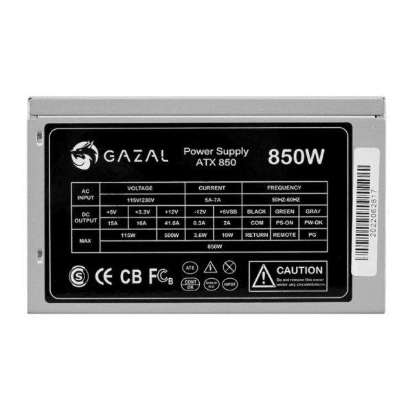 Fuente De Poder Para Pc Gazal 850W ATX 850W 24 PINES + 8 PINES Incluye Cable de Poder