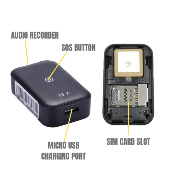 Rastreador GPS con Mini Grabadora de Voz con Grabación de Audio en Tiempo Real WiFi GSM