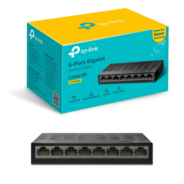 Switch Tp-link Ls1008g De 8 Puertos Gigabit 10/100/1000 Conmutador