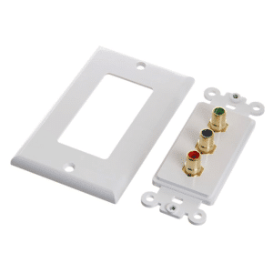 Faceplate Placa Wall Plate 3 Rca Av Audio Hembra