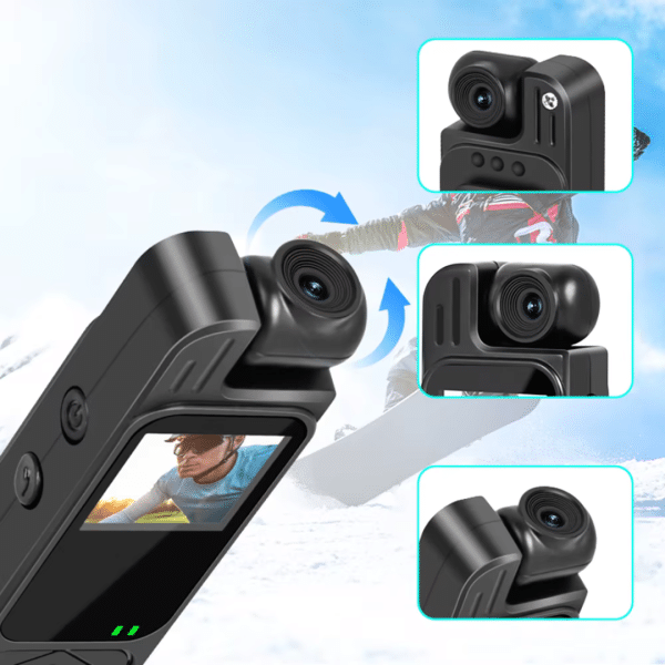 Mini Cámara Video Portátil HD Bodycam Camara Corporal Visión Nocturna Bicicleta Deportiva Lente Giratorio 180
