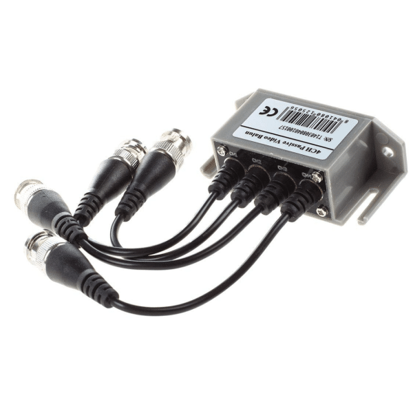 Adaptador Video Balun Pasivo 4 Bnc A Utp Rj45 DVR CCTV