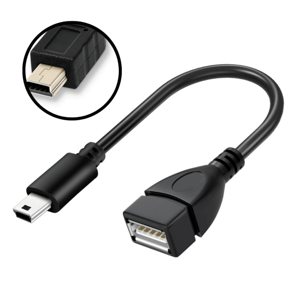Cable Adaptador De Mini Usb 5 Pines A Usb Hembra