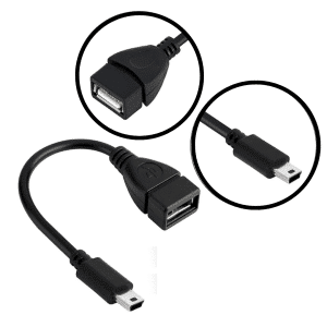 Cable Adaptador De Mini Usb 5 Pines A Usb Hembra