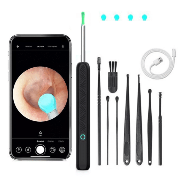 Camara Endoscopica Oido Eliminación Cerumen Limpieza Otoscopio HD Luz