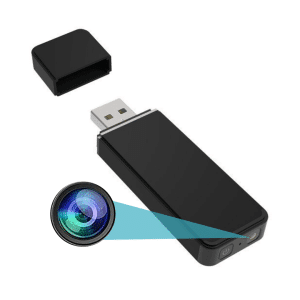 Cámara Espia Tipo Memoria USB Soporta Micro SD de 128 GB, Grabación Video HD 1080p Lente Gran Angular 150° Audio