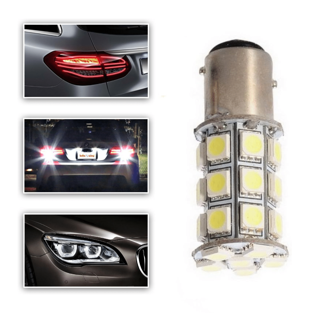 Luz 5050 Smd 27 Led Stop Freno Blanco 12v Flash Strobe