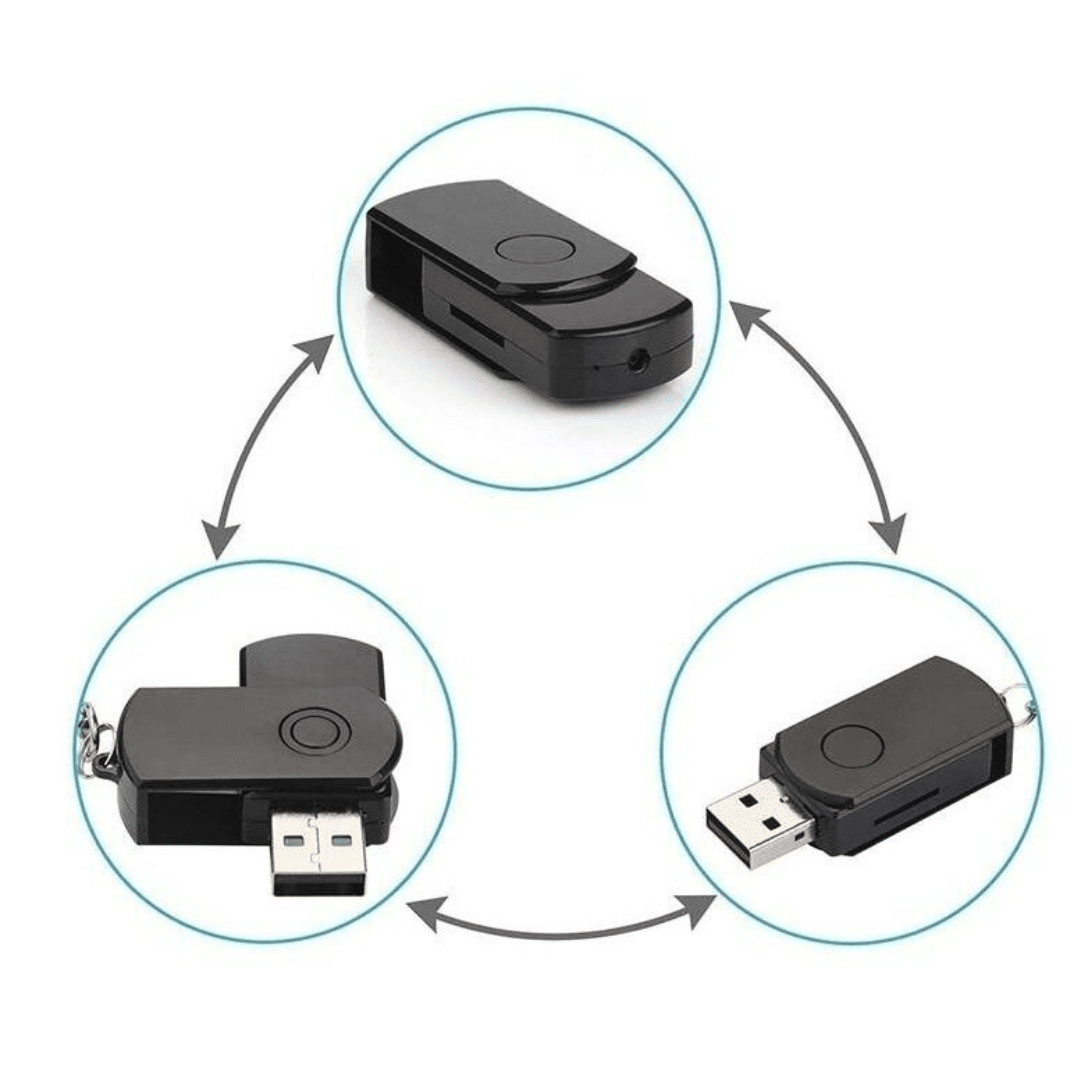 Mini Cámara Espía Tipo Pen Drive USB HD 5 MP Grabación Audio y Video Soporta Micro SD 32GB