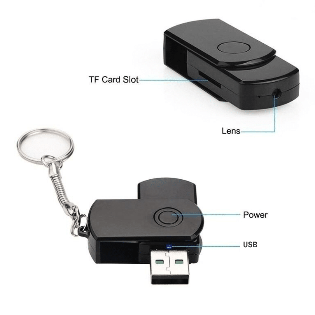 Mini Cámara Espía Tipo Pen Drive USB HD 5 MP Grabación Audio y Video Soporta Micro SD 32GB