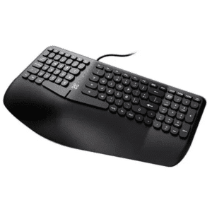 Teclado Ergonomico KLIP XTREME Con Cable y Reposa Manos Negro Acolchado Kbk-260s