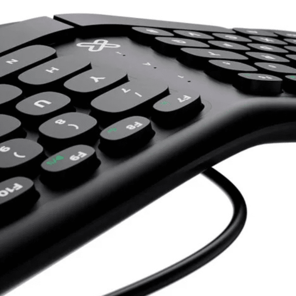 Teclado Ergonomico KLIP XTREME Con Cable y Reposa Manos Negro Acolchado Kbk-260s