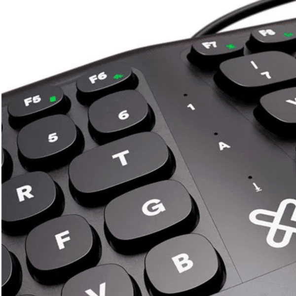 Teclado Ergonomico KLIP XTREME Con Cable y Reposa Manos Negro Acolchado Kbk-260s
