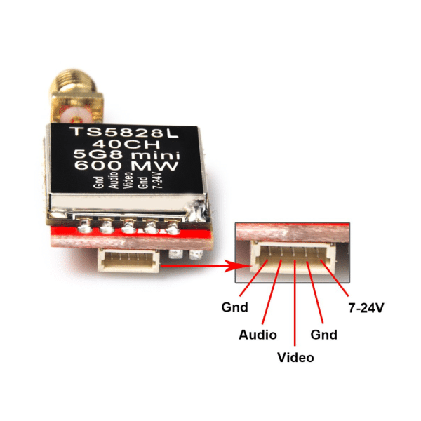 Transmisor Mini Camara Drone 1000tvl 2.8mm Rc Fpv Aerea