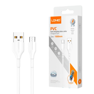Cable de Carga y Datos LDNIO LS841 1 Metro 25W USB-A a Micro USB V8 PVC
